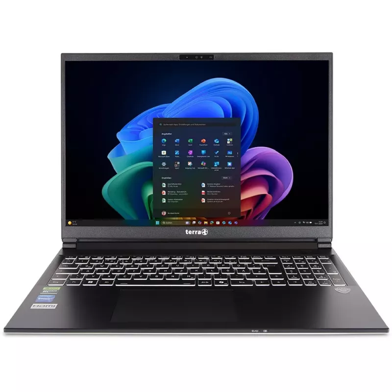 Nešiojamas kompiuteris TERRA MOBILE GAMER ELITE 3A Copilot+ PC AMD Ryzen™ AI 7 350 40.6 cm (16 inch) WQXGA 32 GB DDR5-SDRAM 1 TB SSD NVIDIA GeForce RTX 5060 Wi-Fi 6E Windows 11 Home German Silver
