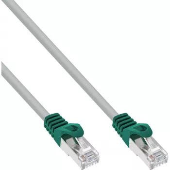 Crossover tinklo kabelis InLine Cat5e S-FTP 0,5 m RJ-45 į RJ-45 pilkas