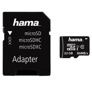 „Flash“ atmintis Hama 32GB UHS-I Class 10 microSDHC