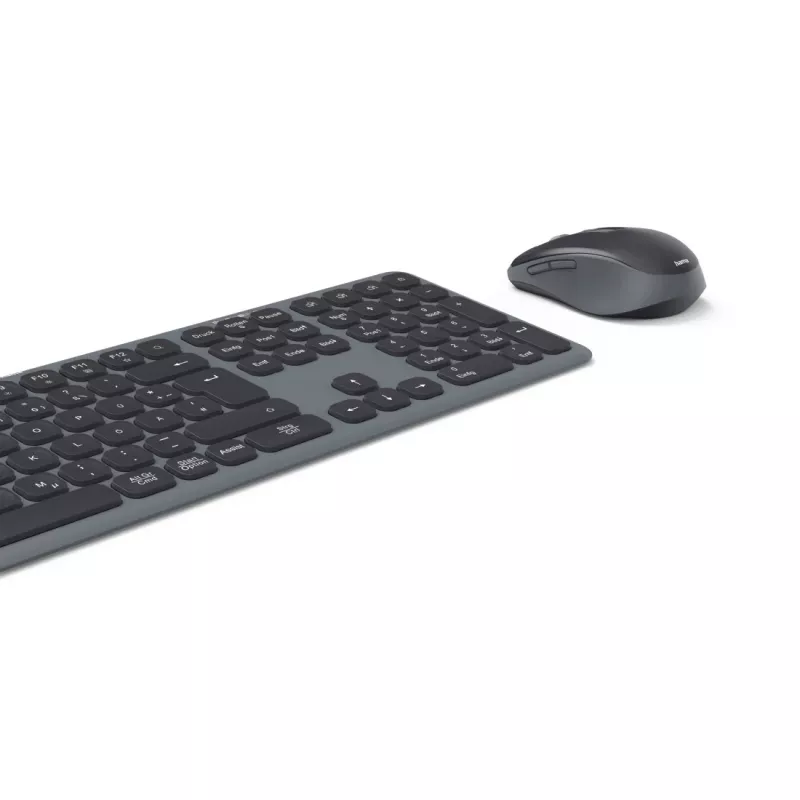 Hama WKM-550 belaidis klaviatūros ir pelės rinkinys RF Wireless + Bluetooth QWERTZ vokiškas juodas
