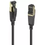 Hama 00202002 tinklo kabelis 3 m Cat8 S/FTP (S-STP) juodas