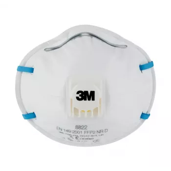 3M 8822 FFP2 respiratorius, puodelio formos, 10 vnt.