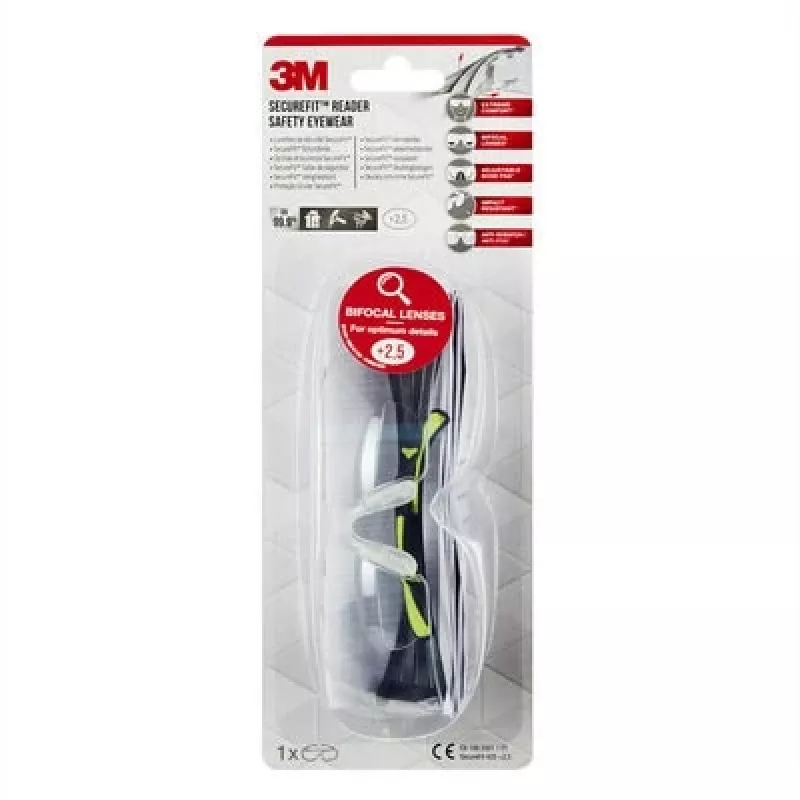 Apsauginiai akiniai 3M SF425C1 juodi, žali