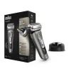 Braun Series 9 9325s naujausios kartos elektrinis skustuvas, įkrovimo stovas, audinio dėklas, grafito spalvos