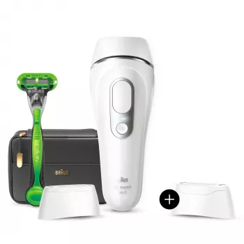 Braun Silk·expert Pro 5 PL5145 – prietaisas plaukų šalinimui impulsine šviesa (IPL), sidabrinis, baltas