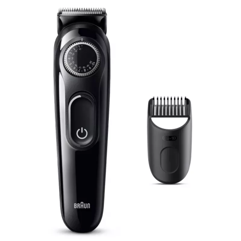 Braun BeardTrimmer 3 BT3400, barzdos kirpimo mašinėlė, plaunama, baterija, juoda