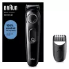 Braun BeardTrimmer 3 BT3400, barzdos kirpimo mašinėlė, plaunama, baterija, juoda