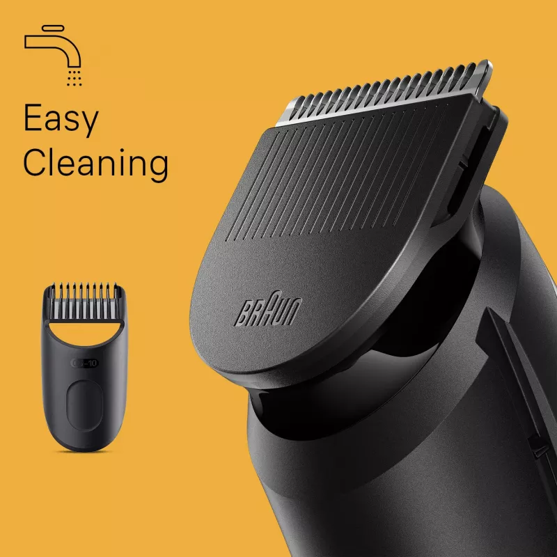 Braun BeardTrimmer 3 BT3400, barzdos kirpimo mašinėlė, plaunama, baterija, juoda
