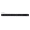 ATEN Basic Metered 1U PDU su apsauga nuo viršįtampių, pagrindinis, matuojantis, 1U, juodas, LCD, 18 AC lizdų, C13 jungtis