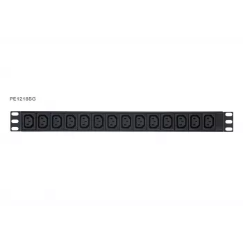 ATEN Basic Metered 1U PDU su apsauga nuo viršįtampių, pagrindinis, matuojantis, 1U, juodas, LCD, 18 AC lizdų, C13 jungtis
