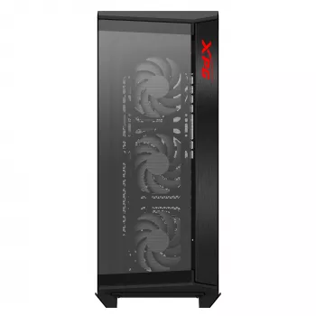 XPG BATTLECRUISER II ST Mid-Tower juodas, Midi bokštas, PC, juodas, ATX, EATX, micro ATX, Mini-ITX, nerūdijantis plienas, Žaidimai