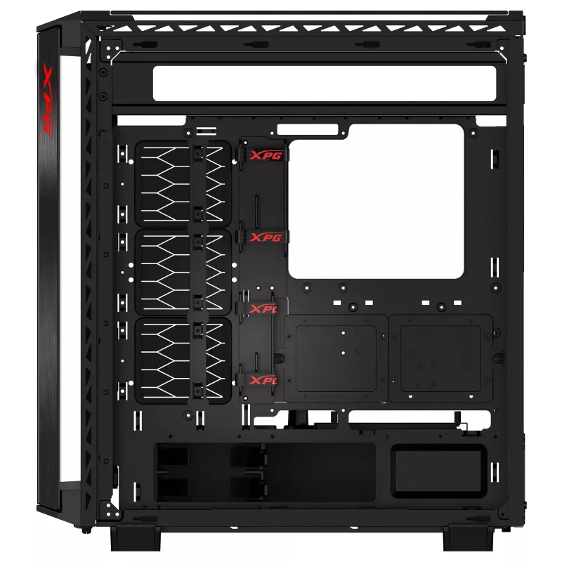 XPG BATTLECRUISER II ST Mid-Tower juodas, Midi bokštas, PC, juodas, ATX, EATX, micro ATX, Mini-ITX, nerūdijantis plienas, Žaidimai