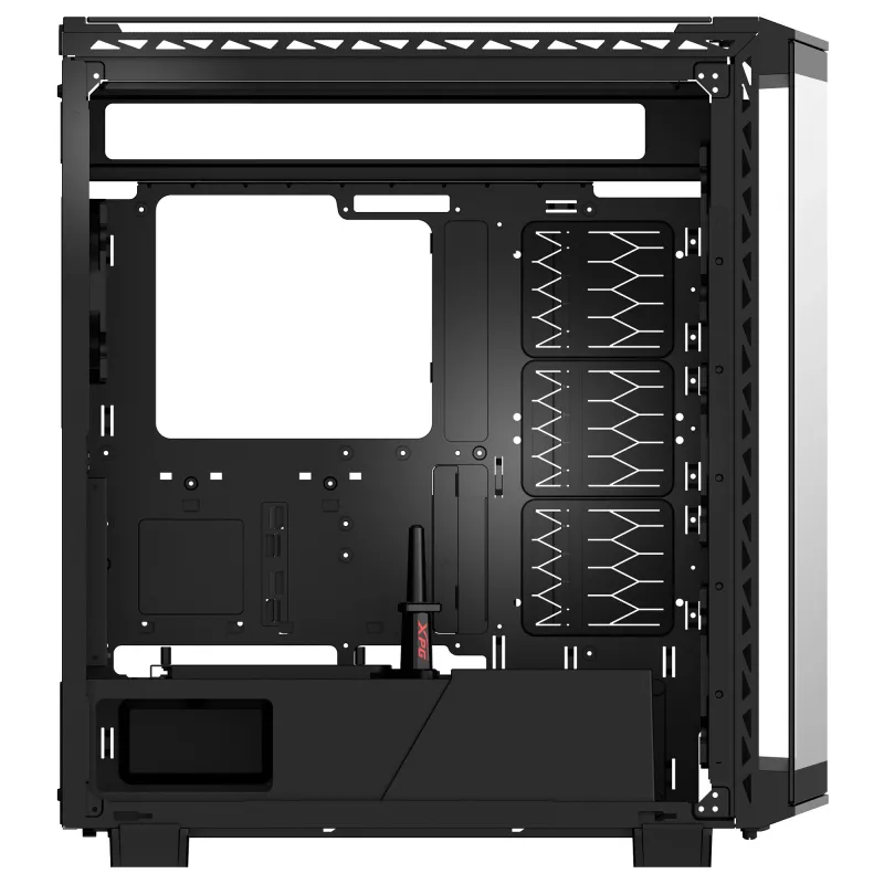 XPG BATTLECRUISER II ST Mid-Tower juodas, Midi bokštas, PC, juodas, ATX, EATX, micro ATX, Mini-ITX, nerūdijantis plienas, Žaidimai
