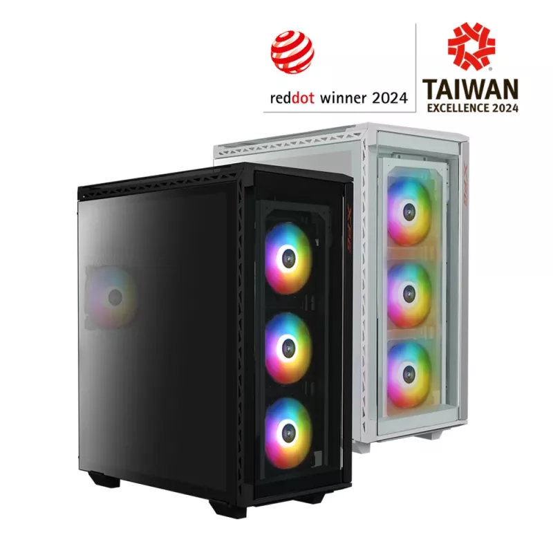 XPG BATTLECRUISER II ST Mid-Tower juodas, Midi bokštas, PC, juodas, ATX, EATX, micro ATX, Mini-ITX, nerūdijantis plienas, Žaidimai