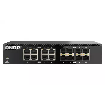 QNAP QSW-3216R-8S8T tinklo jungiklis Nevaldomas L2 10G Ethernet (100/1000/10000) Juodas