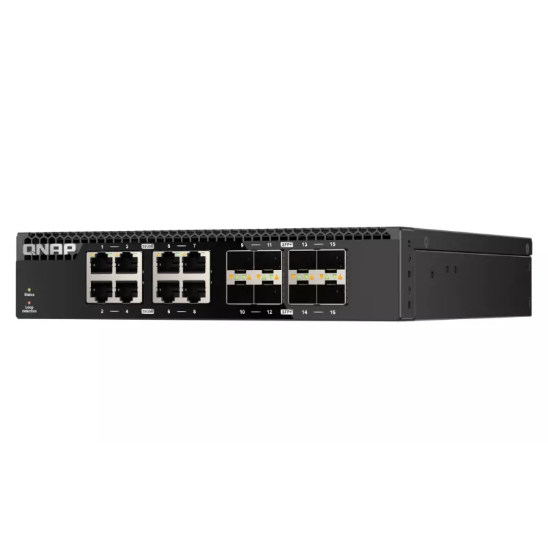QNAP QSW-3216R-8S8T tinklo jungiklis Nevaldomas L2 10G Ethernet (100/1000/10000) Juodas