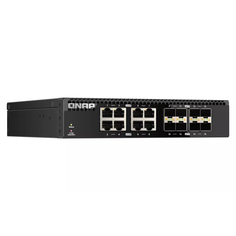 QNAP QSW-3216R-8S8T tinklo jungiklis Nevaldomas L2 10G Ethernet (100/1000/10000) Juodas