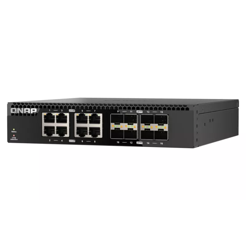 QNAP QSW-3216R-8S8T tinklo jungiklis Nevaldomas L2 10G Ethernet (100/1000/10000) Juodas