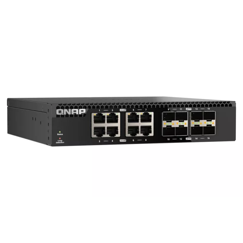 QNAP QSW-3216R-8S8T tinklo jungiklis Nevaldomas L2 10G Ethernet (100/1000/10000) Juodas