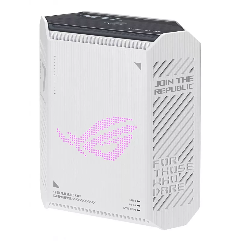 Belaidis maršrutizatorius ASUS ROG Strix GS-BE7200 Wi-Fi 7 2.5 Gigabit Ethernet dvejų juostų (2.4 GHz / 5 GHz) Baltas, Juodas