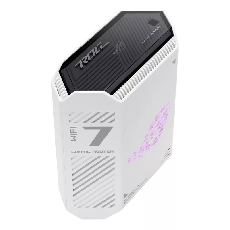 Belaidis maršrutizatorius ASUS ROG Strix GS-BE7200 Wi-Fi 7 2.5 Gigabit Ethernet dvejų juostų (2.4 GHz / 5 GHz) Baltas, Juodas