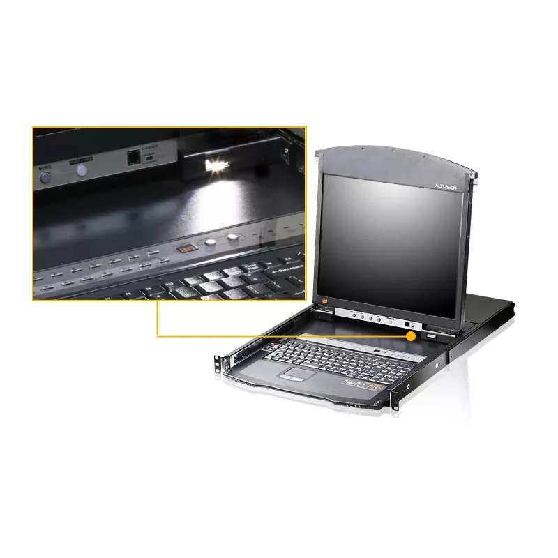KVM jungiklis ATEN KL1516AIM-AXA-AG 1U, 17 inch LCD, juodas