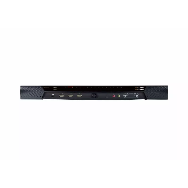 ATEN 16 prievadų 2 magistralių CAT5e/6 KVM per IP jungiklis su LUC (nešiojamojo kompiuterio USB konsolė), garsu ir virtualios laikmenos palaikymu