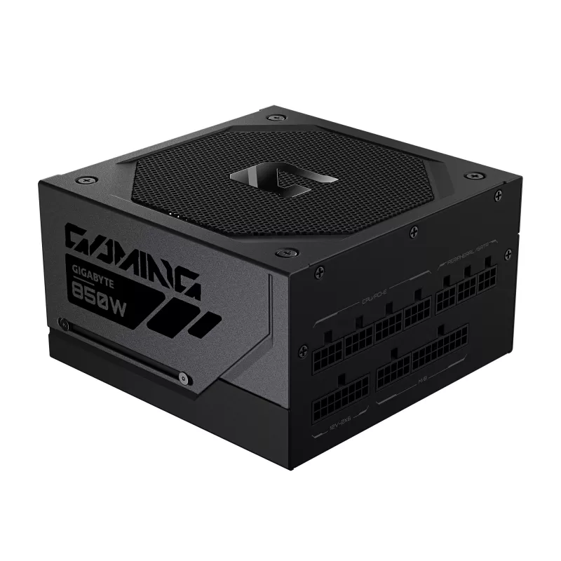GIGABYTE GAMING 850GM PG5 maitinimo blokas – PCIe 5.1, 80 PLUS Gold, pilnai modulinis, 135 mm ventiliatorius, ATX 3.1, EU kištukas