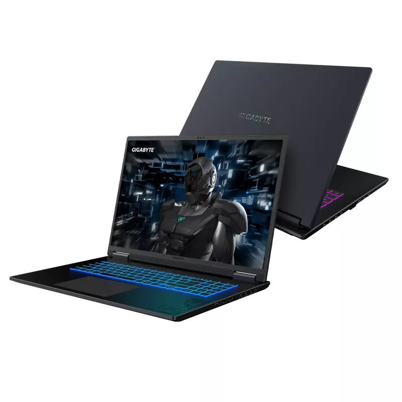 Nešiojamas kompiuteris GIGABYTE GAMING A18 PRO DYJG3DEBC4SH, Intel Core 7 240H, 45,7 cm (18 col.) WQXGA, 32 GB LPDDR5x, 1 TB SSD, NVIDIA GeForce RTX 5080, Wi-Fi 6E, Windows 11 Home, juodas