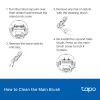 TP-Link Tapo RVA100 robot dulkių siurblio priežiūros rinkinys – 2 plaunami HEPA filtrai, pagrindinis šepetys, 2 šoniniai šepečiai (juoda/balta)