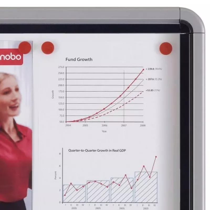 Nobo Premium Plus lauko magnetinė spynos lenta 8xA4