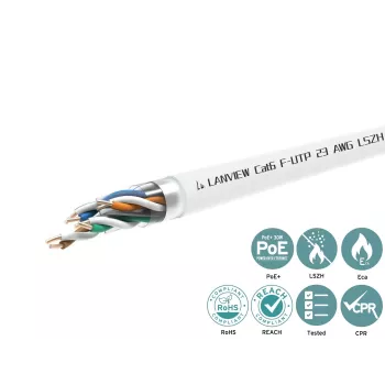 Lanview LVN122113 tinklo kabelis baltas 305 m Cat6 F/UTP (FTP)