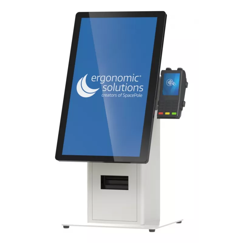 Kiosko komplektas Ergonomic Solutions SpacePole Mini Kiosk Countertop juodas metalinis