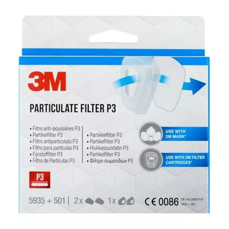 Dulkių filtras 3M 5935 P3, pakuotė po 2 vnt.