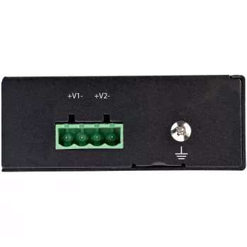 StarTech.com pramoninis gigabaitinis PoE įpurškiklis - didelės spartos / didelės galios 90W - 802.3bt PoE++ 52V-56V DC DIN bėgelis UPoE/Ultra Power Over Ethernet įpurškiklio adapteris -40°C iki +75°C atšiaurioms sąlygoms