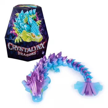 CrystaLynx Dragons 9 colių kolekcinė artikuliuota drakono figūrėlė vaikams ir suaugusiems, Blind Box, fidget žaislai namams, biurui ir stalo dekorui (stilius gali skirtis)