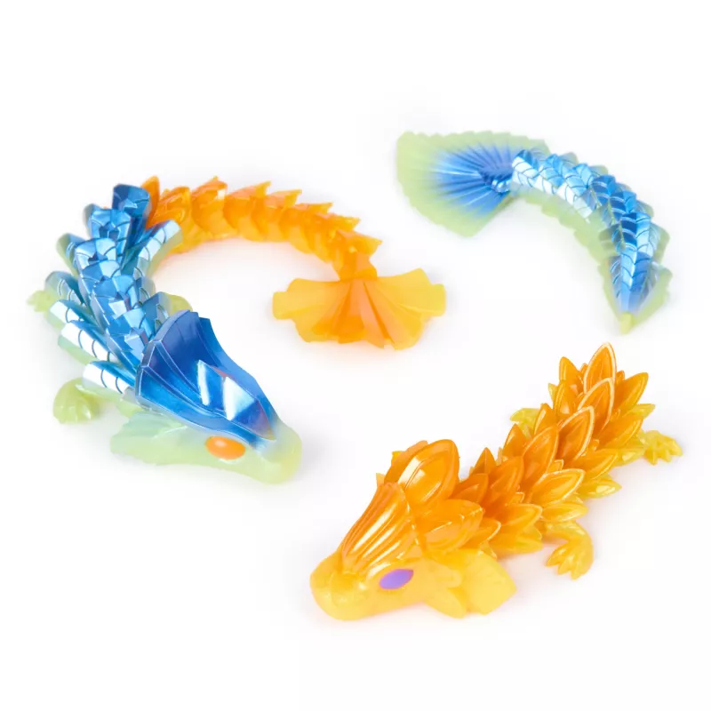 CrystaLynx Dragons 9 colių kolekcinė artikuliuota drakono figūrėlė vaikams ir suaugusiems, Blind Box, fidget žaislai namams, biurui ir stalo dekorui (stilius gali skirtis)