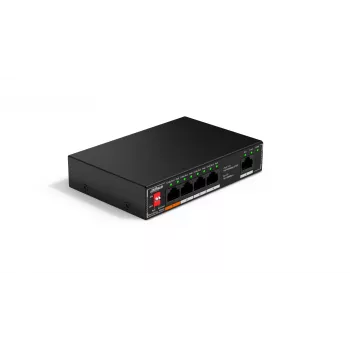 Nevaldytas PoE komutatorius Dahua Technology SF1005P — 5x Fast Ethernet (10/100), L2, PoE, 48–57V, Juodas