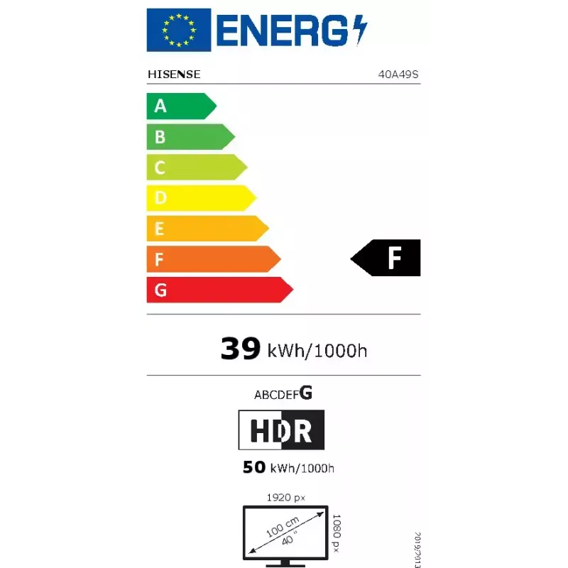 LED televizorius Hisense 40A49S 40 colių (100 cm) HD, juodas