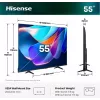 Televizorius Hisense 55A6S 55 colių (139,7 cm) QLED 4K Ultra HD Smart TV su DVB-T2/C/S2, Wi-Fi, Direct-LED – juodas