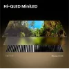 Televizorius Hisense 55E8S 55 col. (139,7 cm) QLED Mini LED 4K Ultra HD Smart TV HomeOS Wi‑Fi Pilka 400 cd/m²