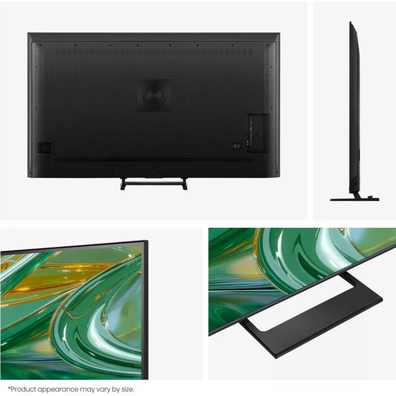 Televizorius Hisense 55E8S 55 col. (139,7 cm) QLED Mini LED 4K Ultra HD Smart TV HomeOS Wi‑Fi Pilka 400 cd/m²