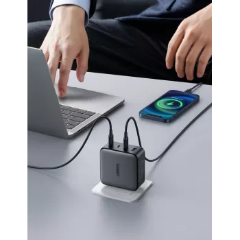 Kroviklis Ugreen Nexode 100W GaN USB-C USB-A Greitasis Krovimas 3 prievadai