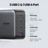 Kroviklis Ugreen Nexode 100W GaN USB-C USB-A Greitasis Krovimas 3 prievadai