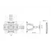 Laikiklis prie sienos MULTIBRACKETS M VESA Flexarm Full Motion Dual 400x400 40–70 colių ekranams, 45 kg, juodas