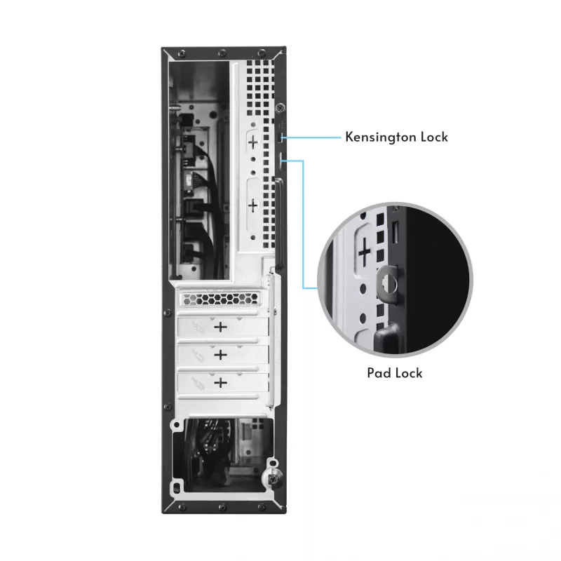 Korpusas CHIEFTEC DT-10B-300 Small Form Factor (SFF) juodas su 300 W TFX maitinimo šaltiniu