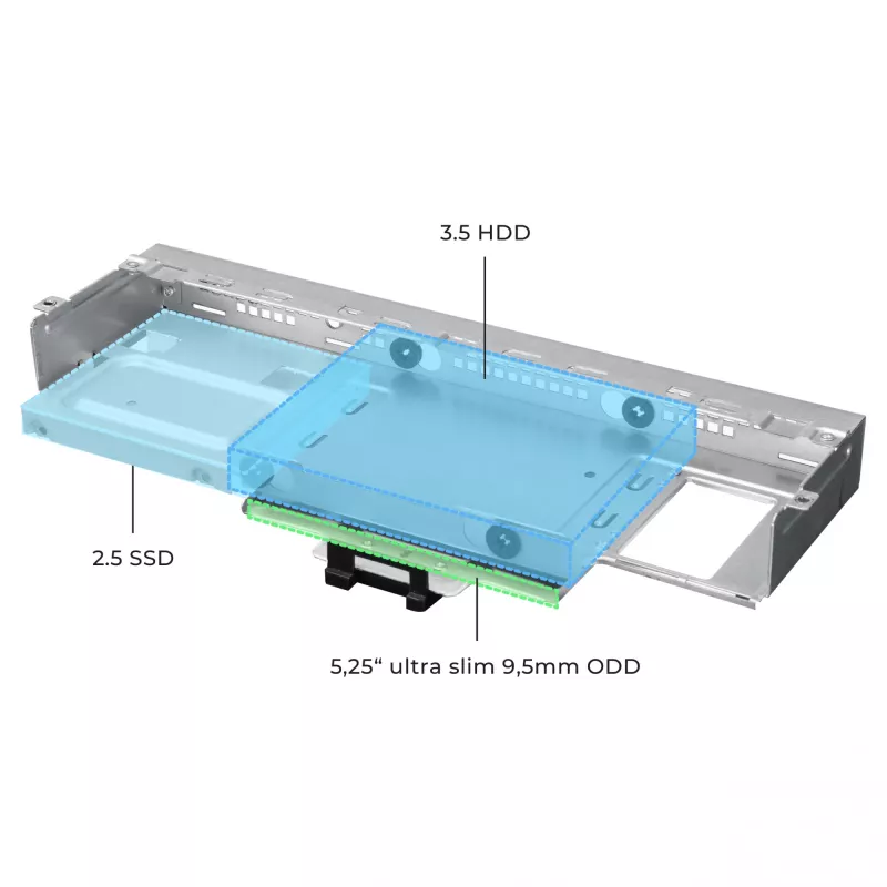 Korpusas CHIEFTEC DT-10B-300 Small Form Factor (SFF) juodas su 300 W TFX maitinimo šaltiniu