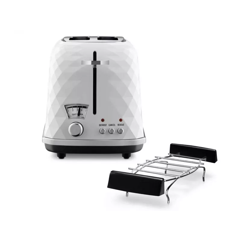 Skrudintuvas De’Longhi CTJ 2103.W, 2 griežinėliai, 900 W, juodas/baltas