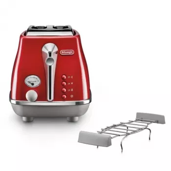 De’Longhi Icona Capitals 6 2 dalių skrudintuvas 900 W Raudonas