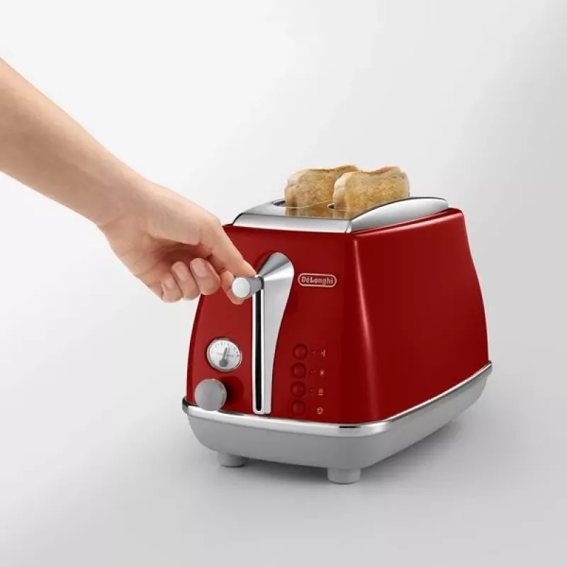 De’Longhi Icona Capitals 6 2 dalių skrudintuvas 900 W Raudonas